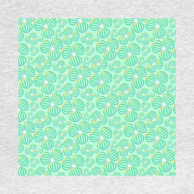 Green Floral Pattern by FloralPatterns